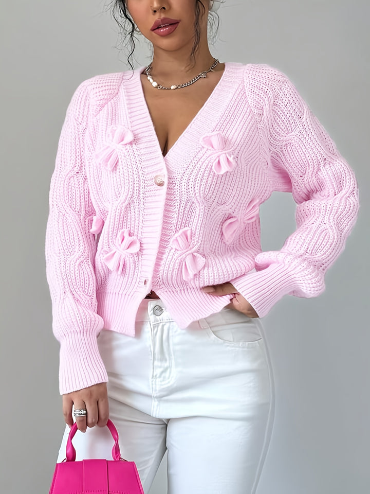 Faye | Soft Bow-Detail Cardigan