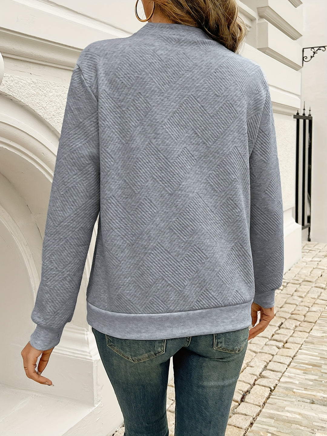 Yvonne | Asymmetrical Button-Neck Sweater