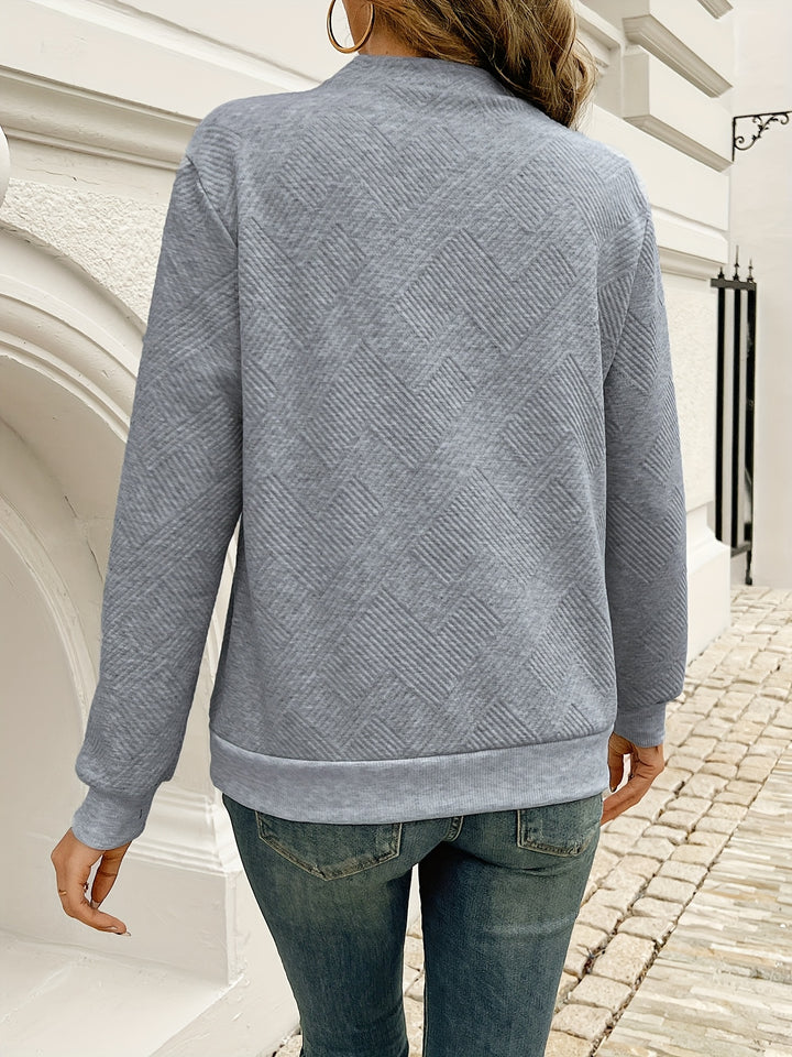 Yvonne | Asymmetrical Button-Neck Sweater