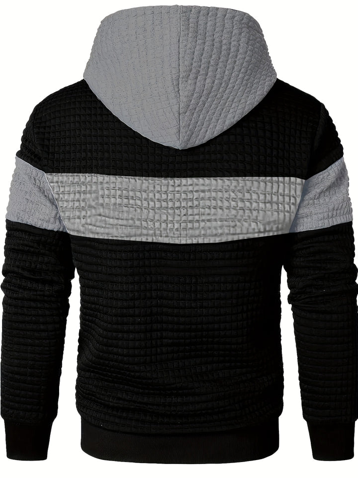 Russell | Textured Colour-Block Hoodie