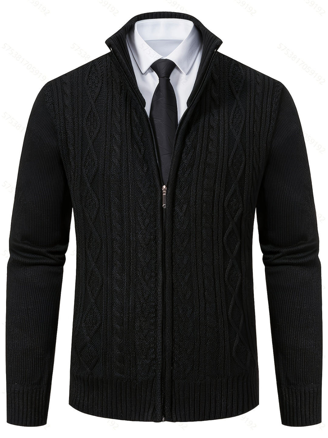 Warren | Textured Zip-Up Cardigan