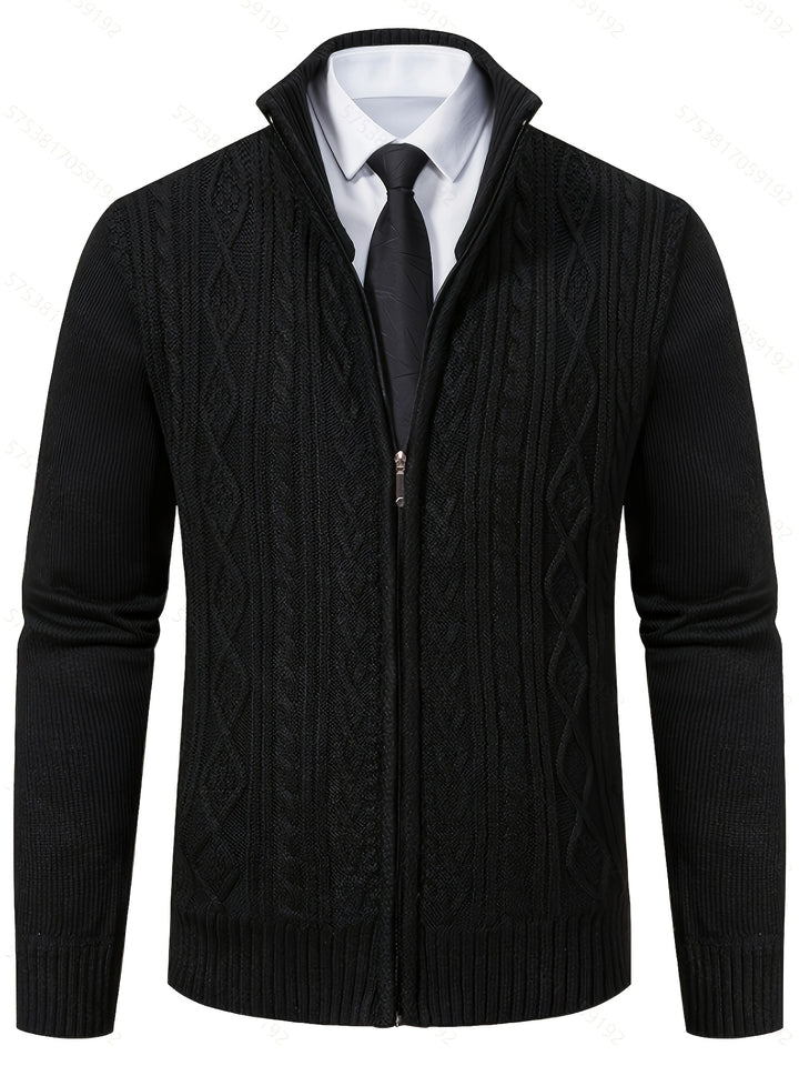 Warren | Textured Zip-Up Cardigan