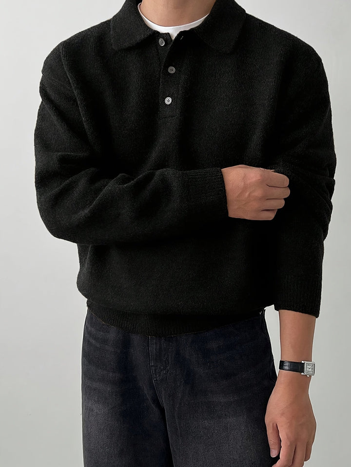 Rowan | Polo Collar Knit Sweater