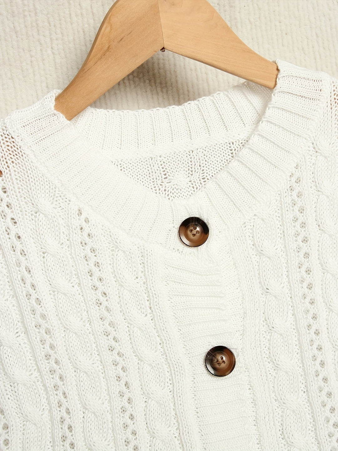 Maeve | Textured Cable-Knit Cardigan