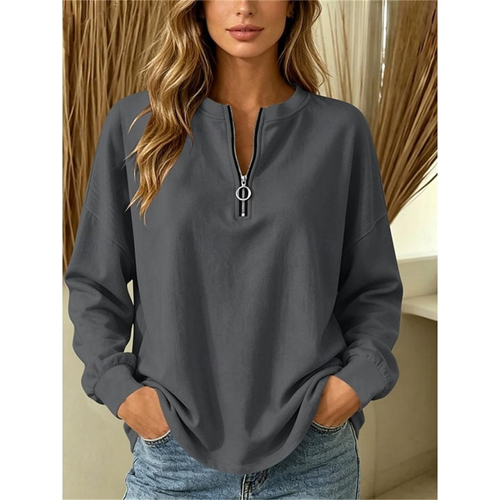 Gabrielle | Relaxed Quarter-Zip Top
