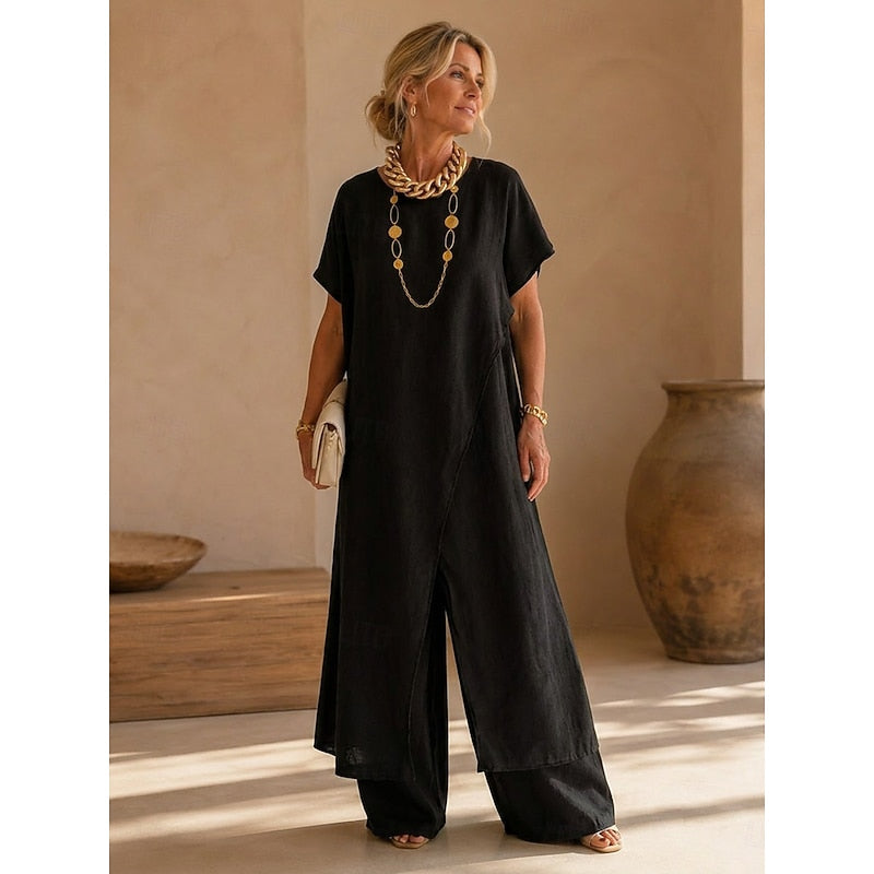 Simone | Relaxed Wrap-Front Two-Piece Set