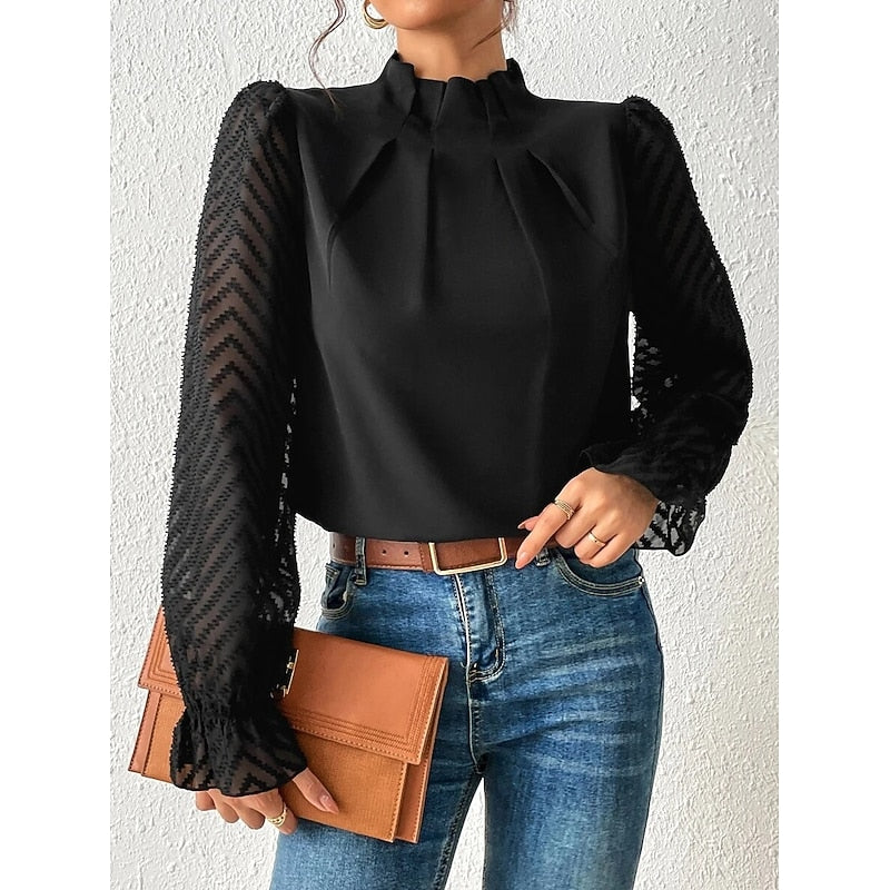 Odette | Elegant High-Neck Blouse