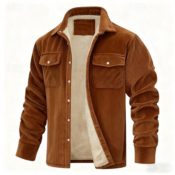 Alden | Ribbed Sherpa-Lined Jacket