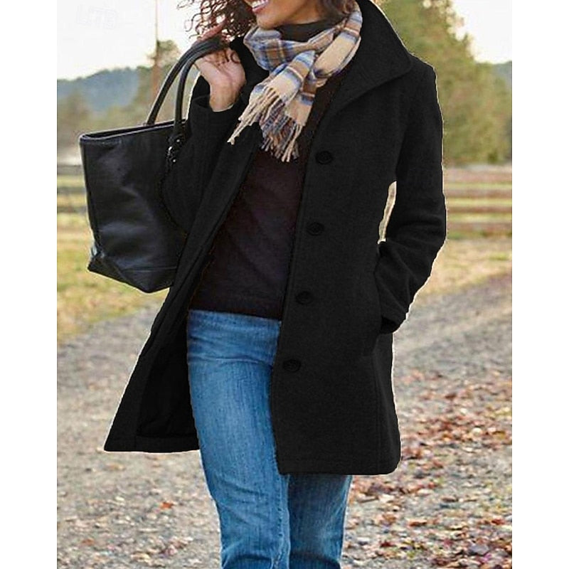 Felicity | Refined Turndown-Collar Coat