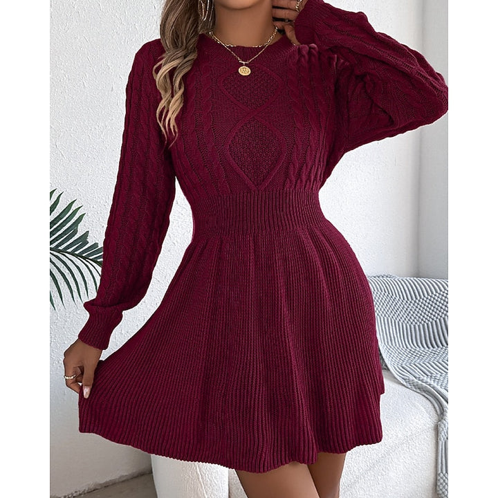 Winifred | Cable-Knit Christmas Sweater Dress