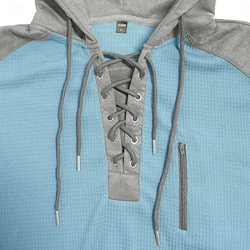 Redford | Lace-Up Hooded Sweater