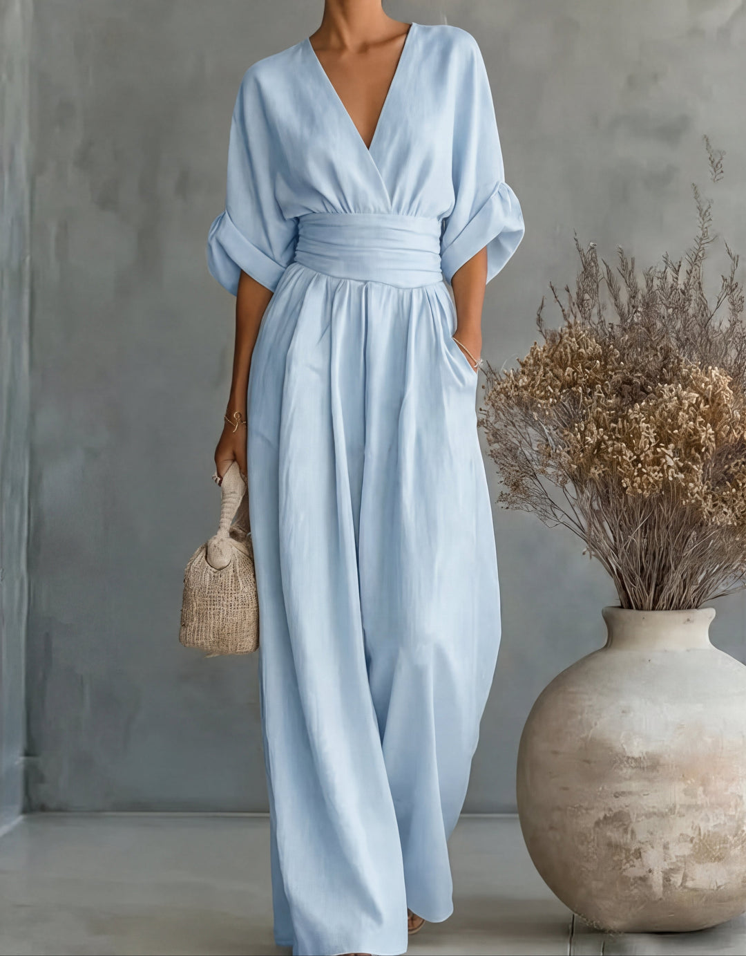 Daniela | Elegant V-neck Long Sleeve Jumpsuit