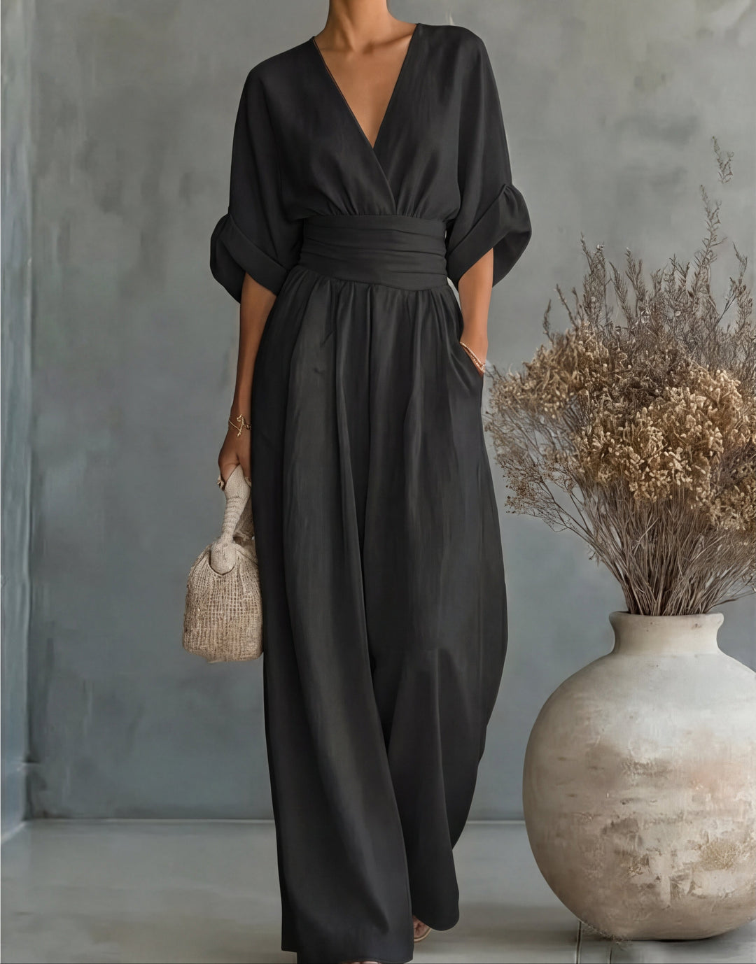 Daniela | Elegant V-neck Long Sleeve Jumpsuit