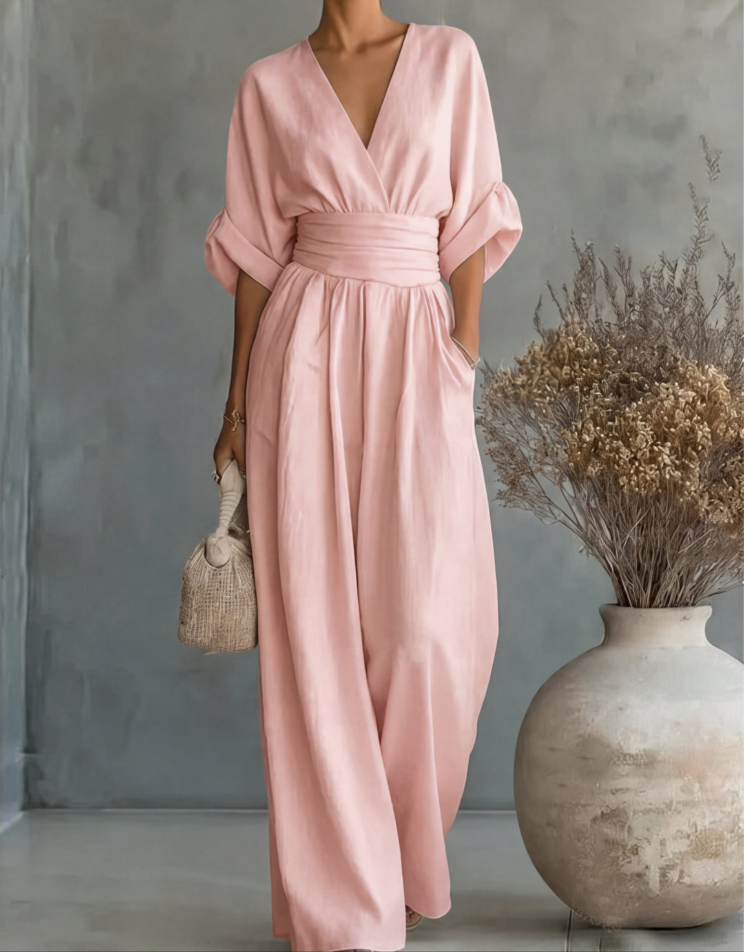 Daniela | Elegant V-neck Long Sleeve Jumpsuit