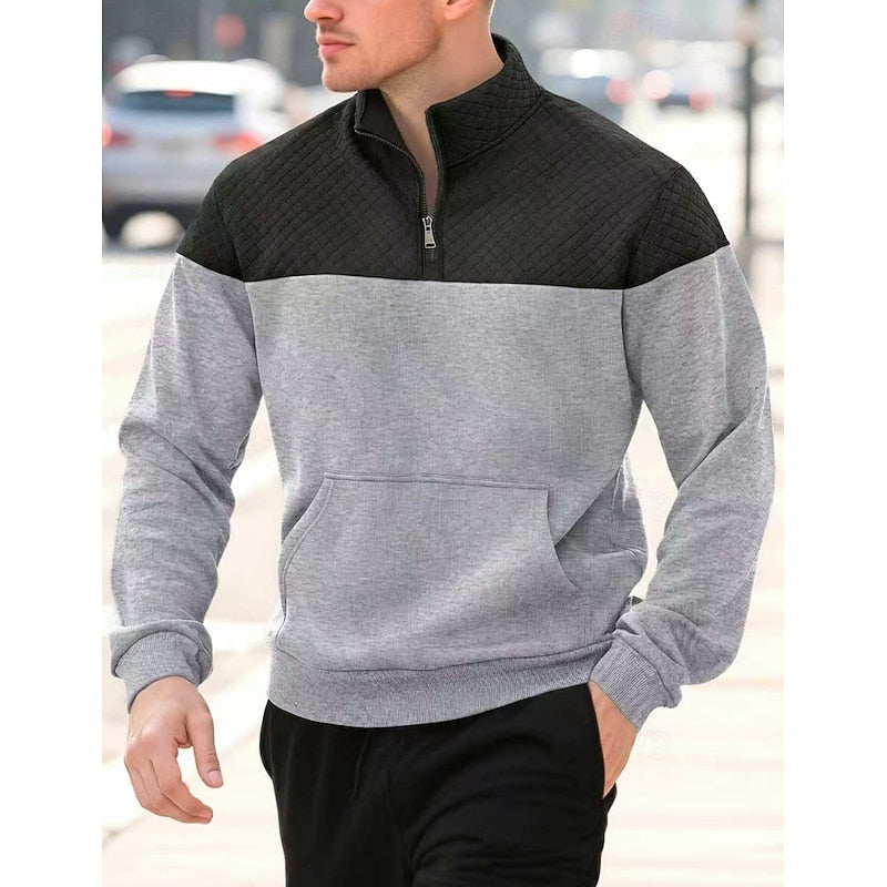 Gordon | Colour-Block Quarter-Zip Pullover