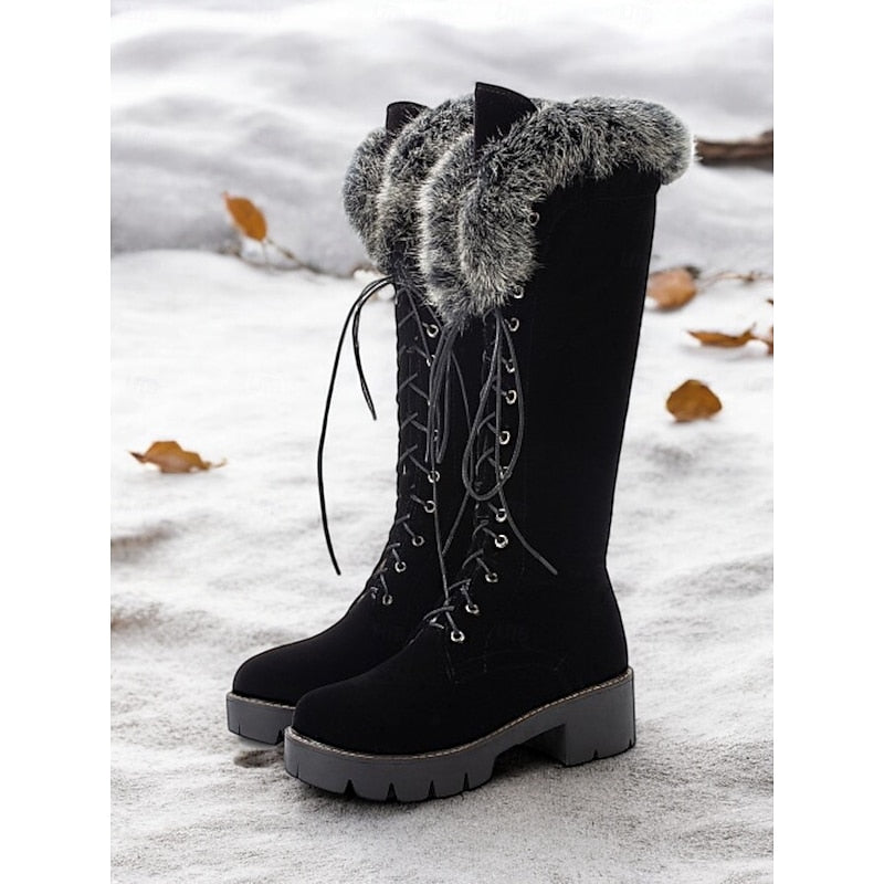 Marisol | Lace-Up Cozy-Cuff Winter Boots