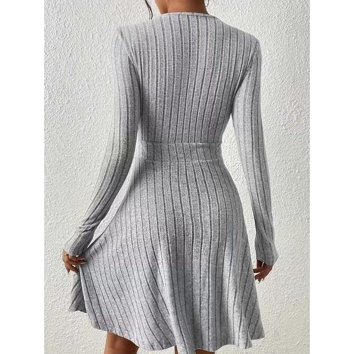Annette | Wrap-Front A-Line Sweater Dress