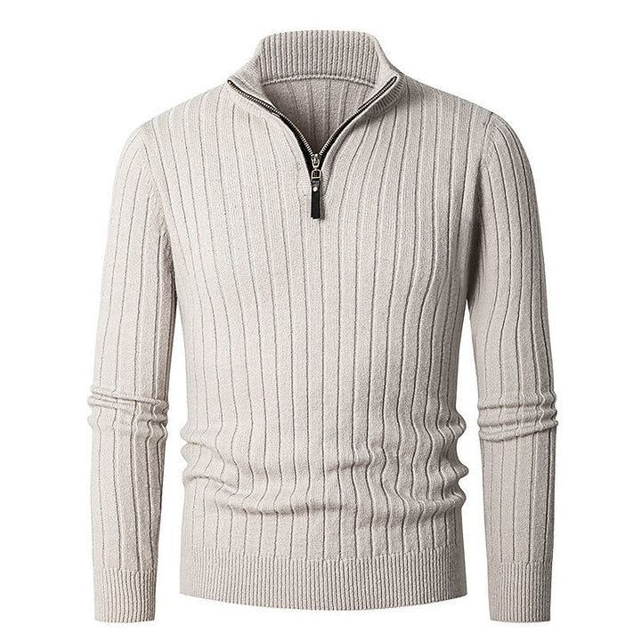 Reuben | Quarter-Zip Ribbed Sweater