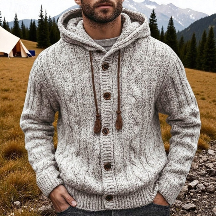 Bryson | Cable-Knit Hooded Cardigan
