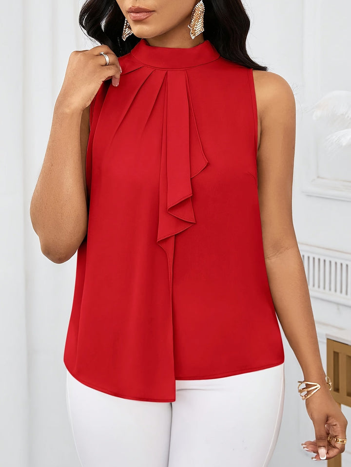 Nadia | Bow-Neck Sleeveless Top