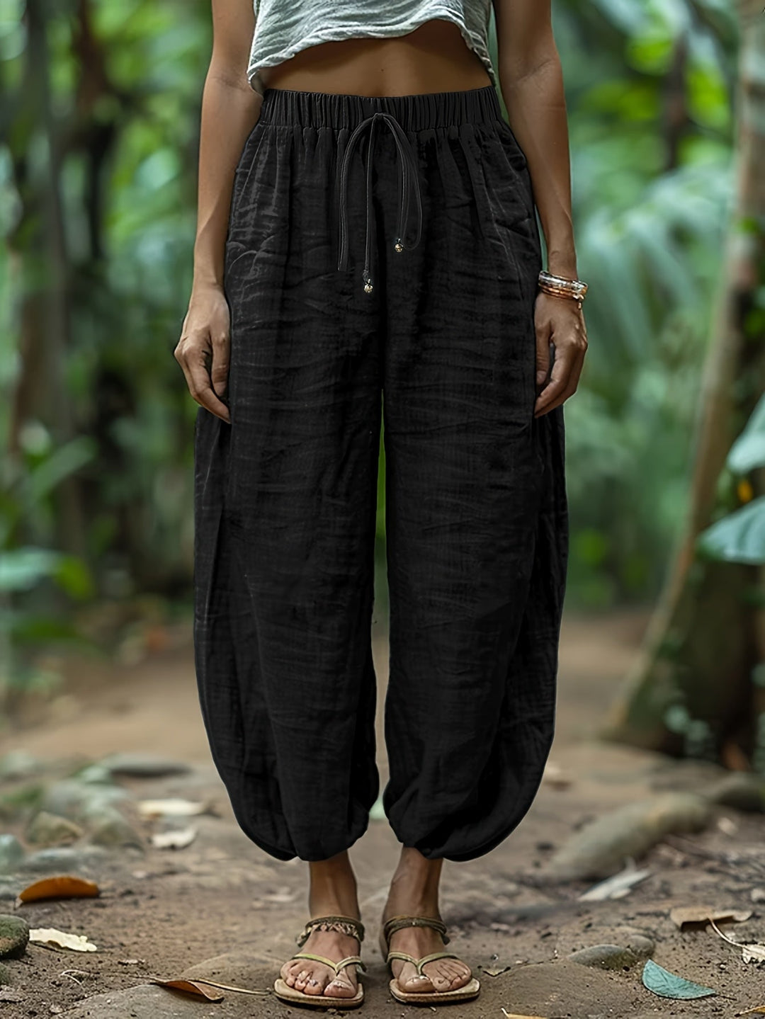 Maya | Relaxed Drawstring Harem Trousers