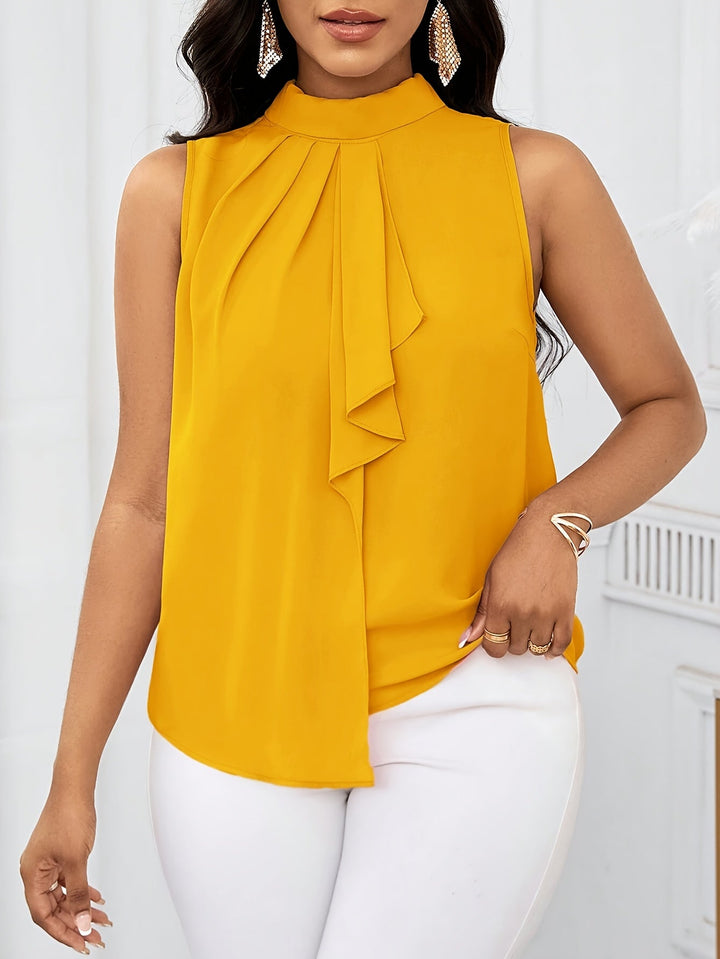 Nadia | Bow-Neck Sleeveless Top