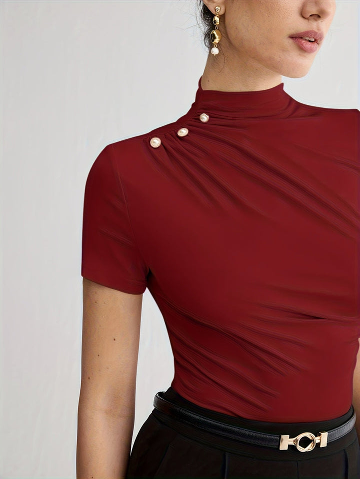 Marlowe | Refined Mock-Neck Top