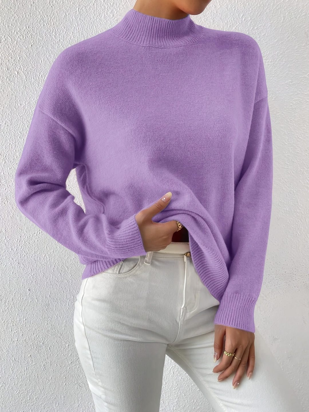 Lucille | Cozy Mock Neck Sweater