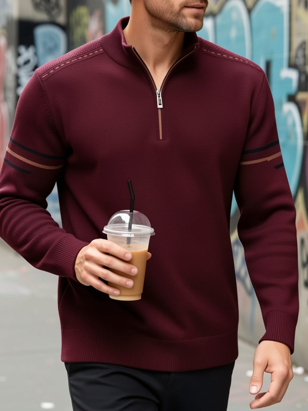 Malcolm | Half-Zip Knit Sweater