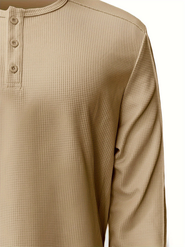 Theodore | Textured Henley Shirt
