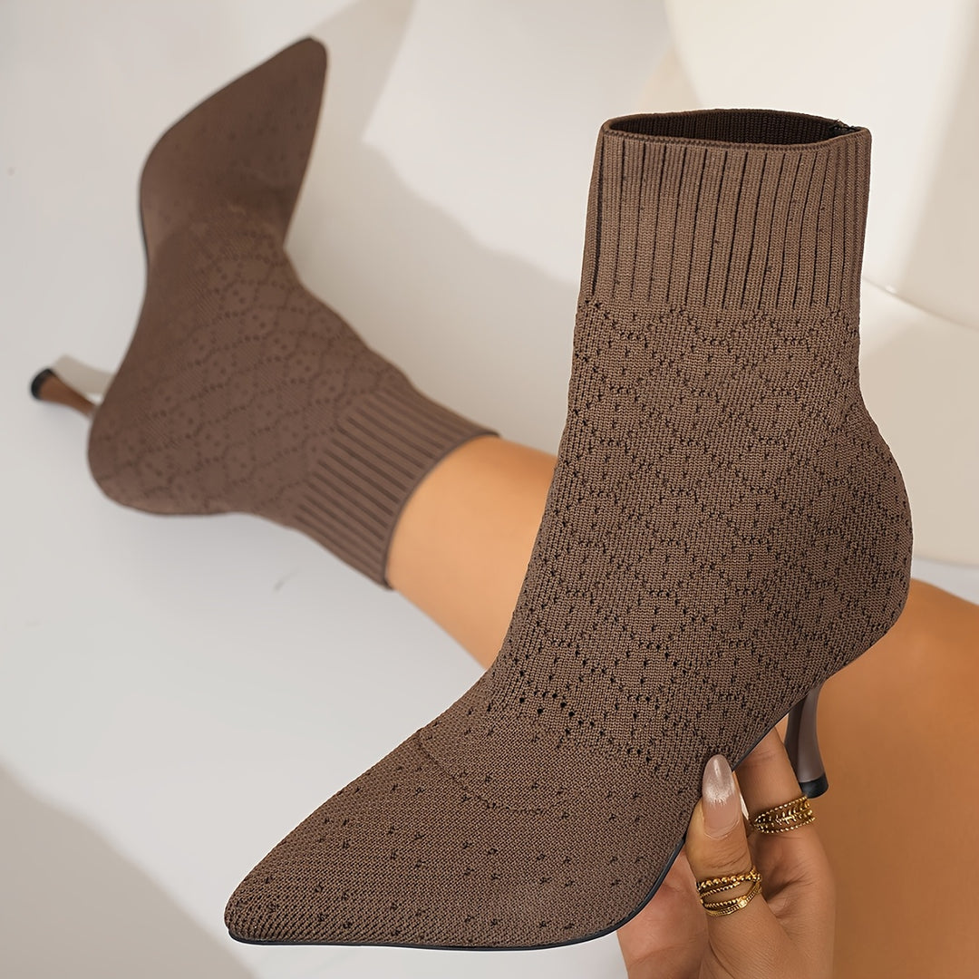 Nadia | Sleek Pointed-Toe Heeled Ankle Boots