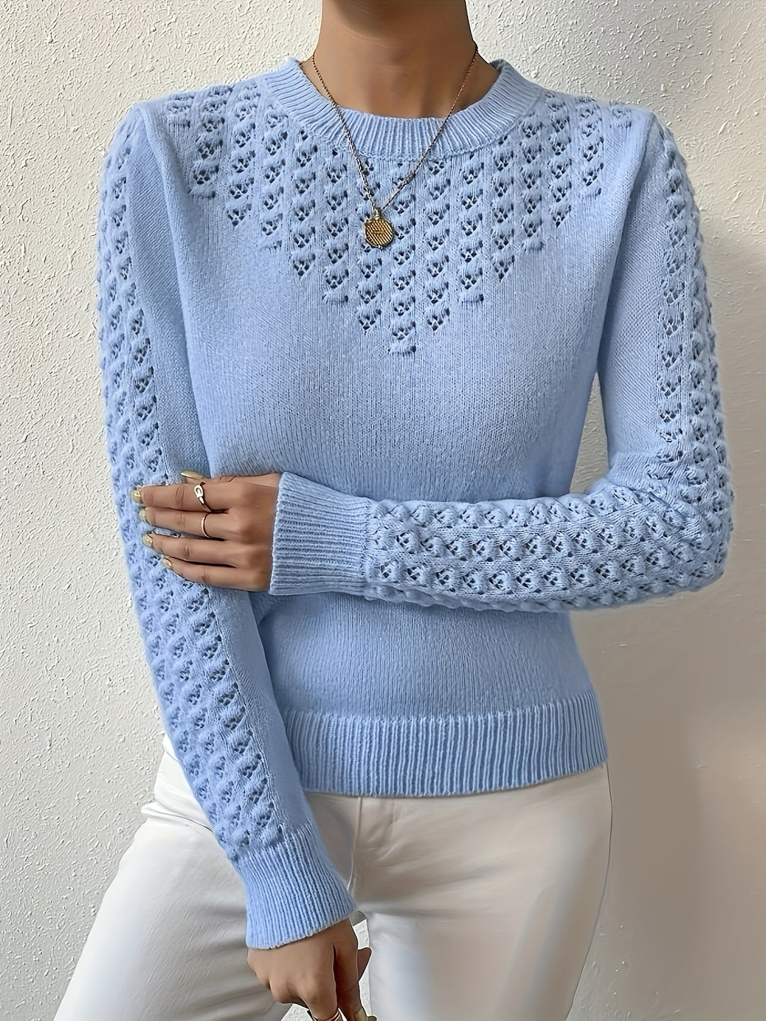 Sylvia | Openwork Knit Sweater