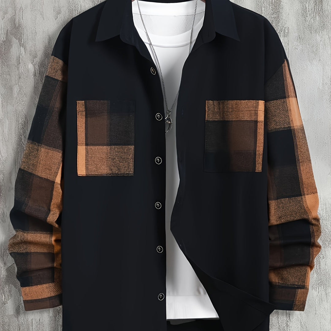 Curtis | Contrast Panel Casual Shirt