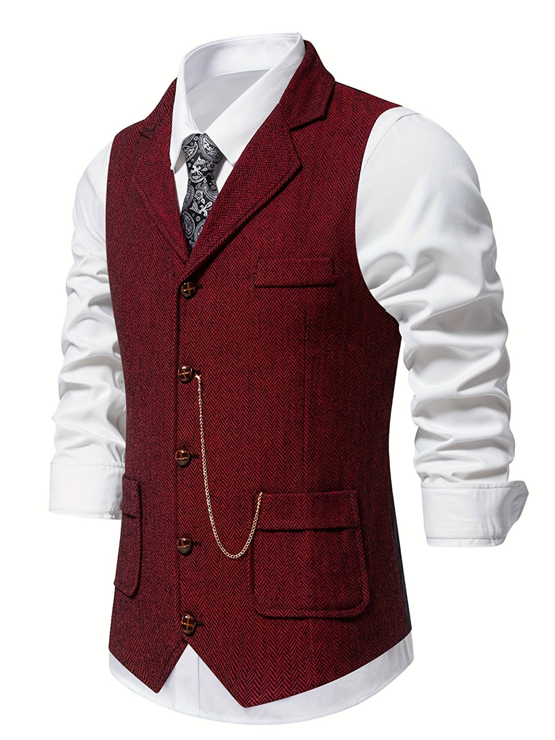 Lyle | Herringbone Tailored Vest
