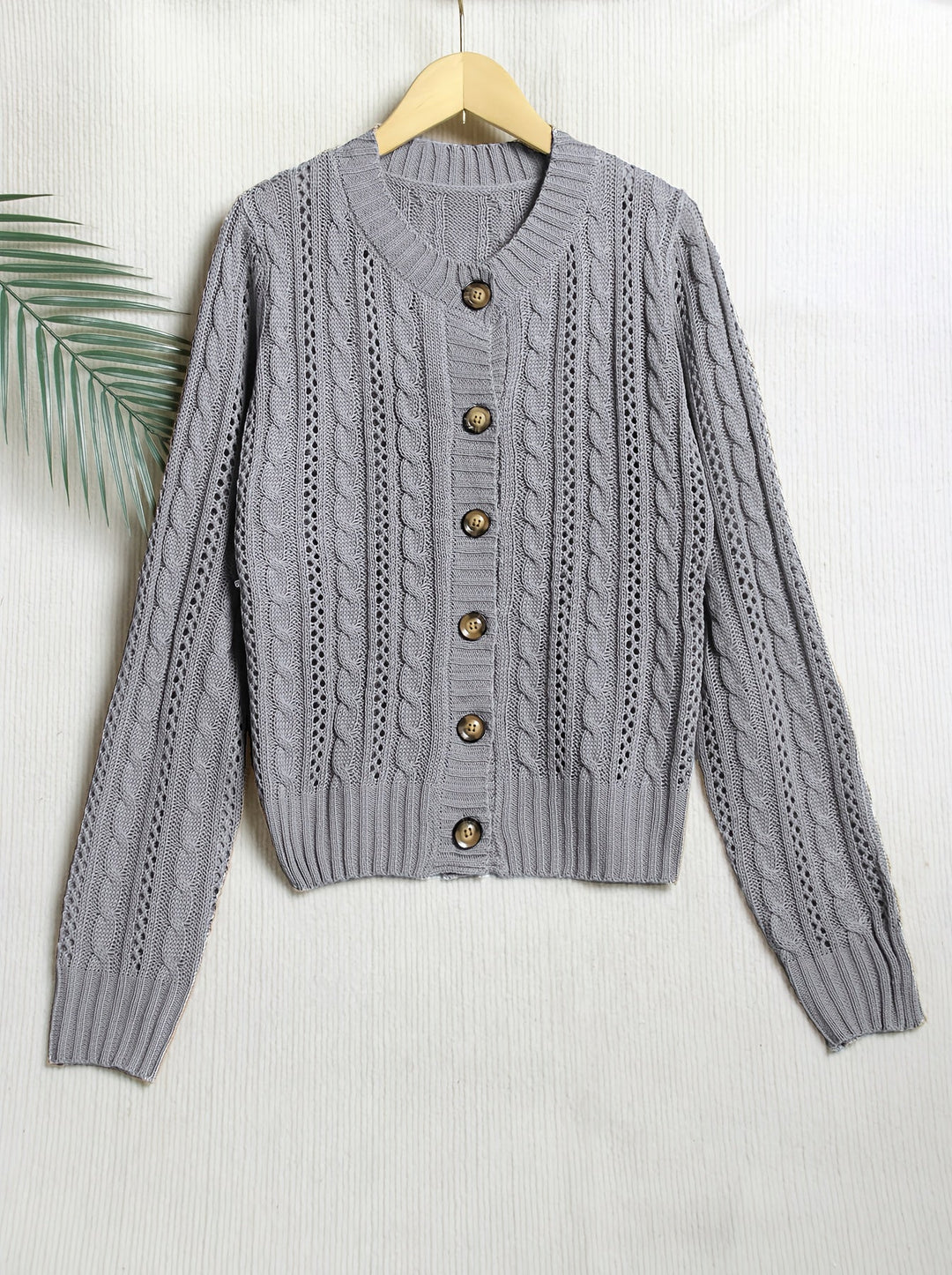 Maeve | Textured Cable-Knit Cardigan