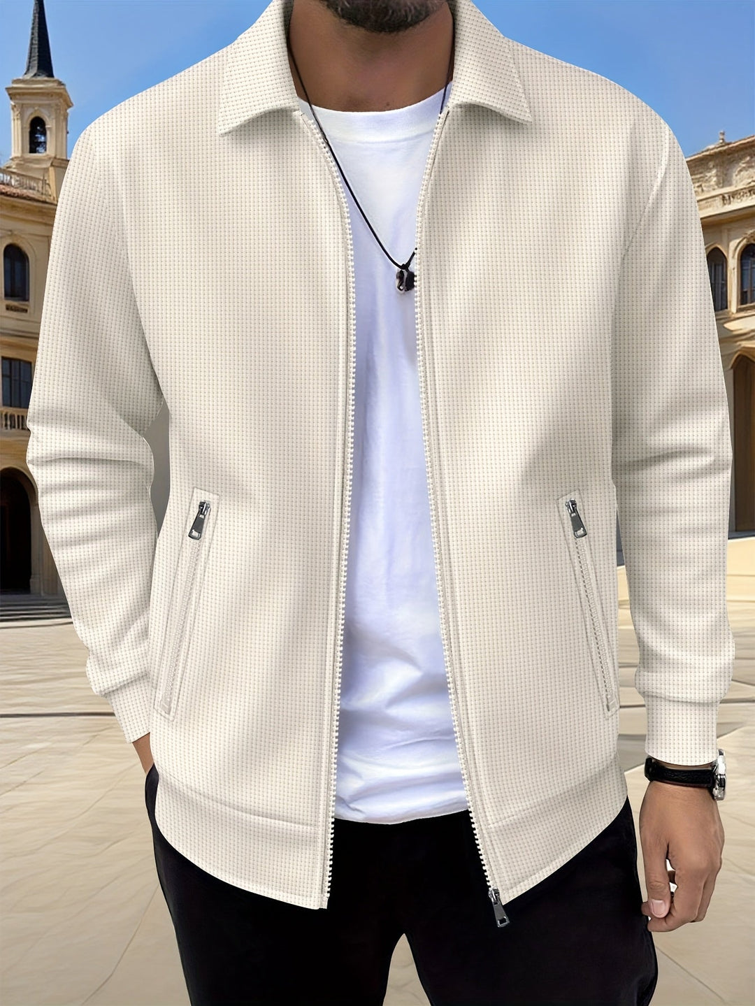 Wesley | Textured Full-Zip Jacket