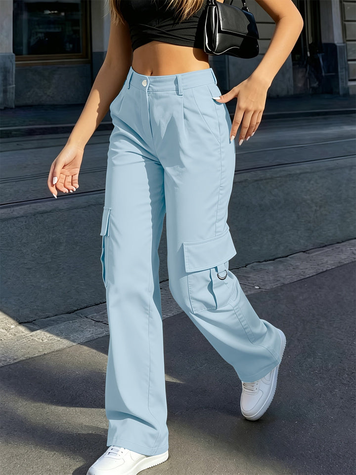 Delaney | High-Waisted Wide-Leg Cargo Pants