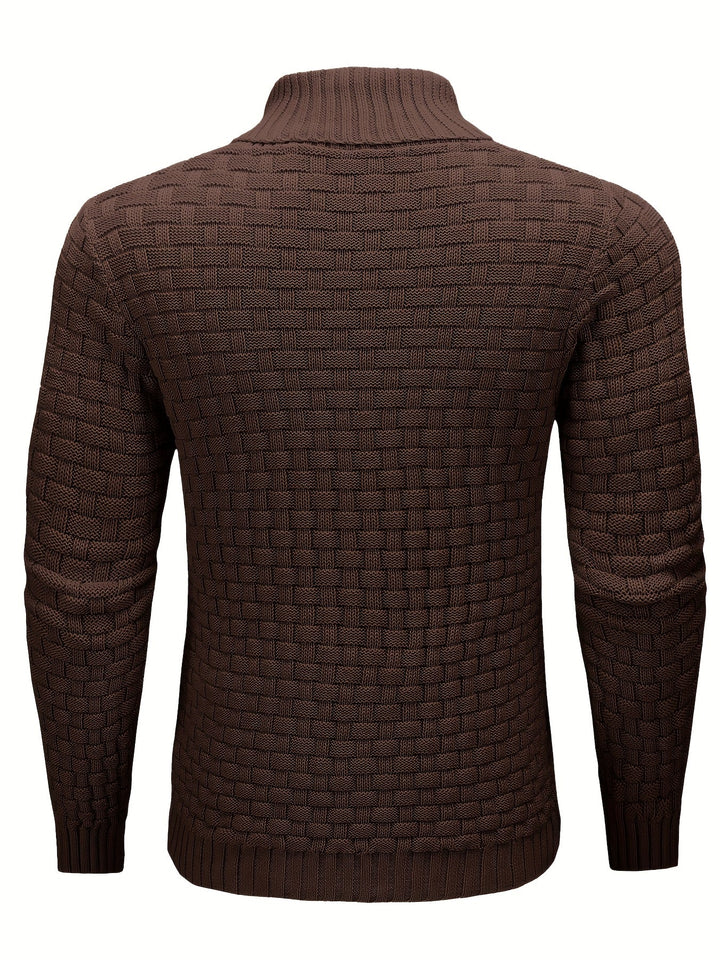Garrett | Textured Shawl-Collar Sweater