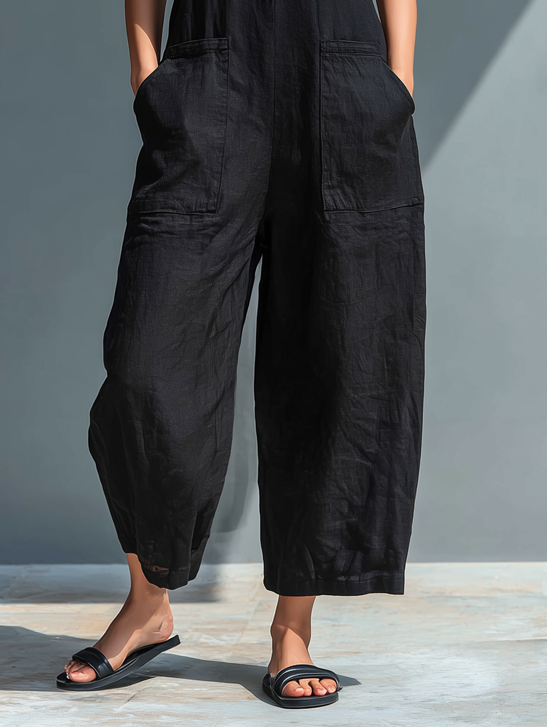 Debra | Elegant Sleeveless Plain Jumpsuit