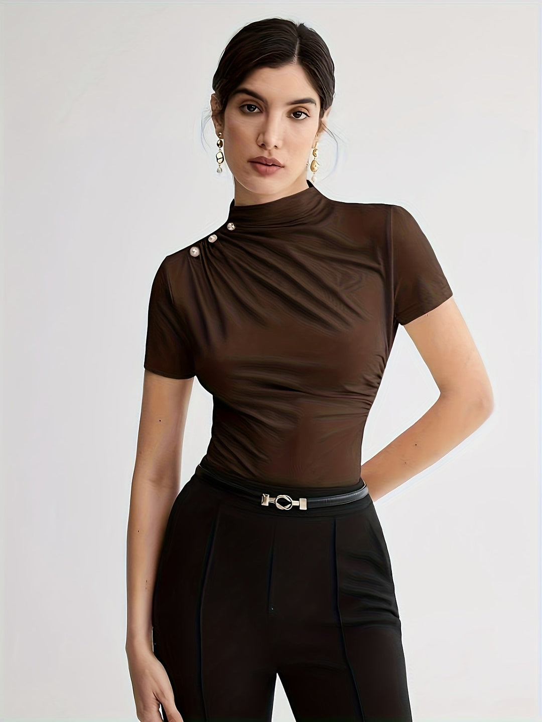 Marlowe | Refined Mock-Neck Top