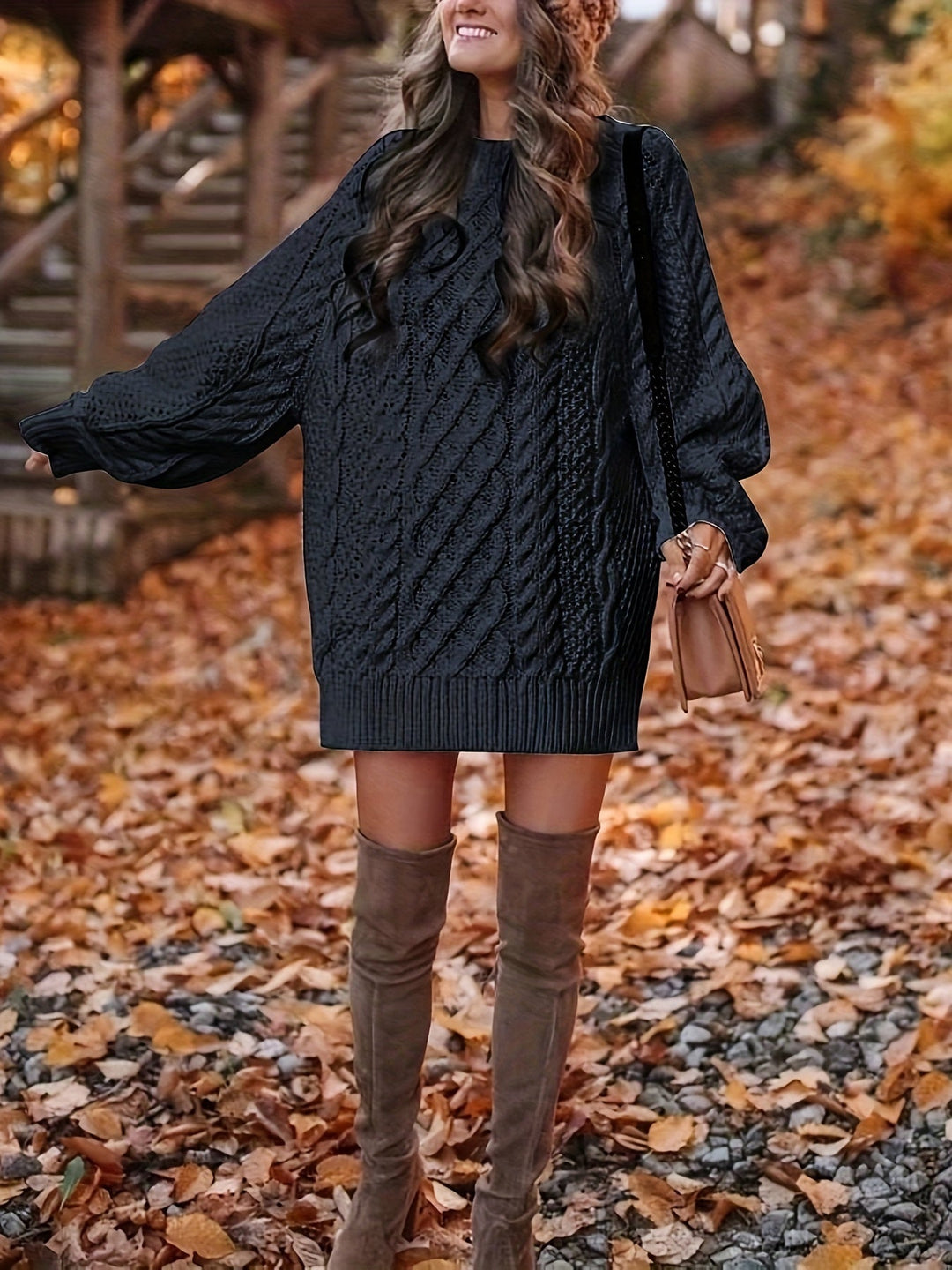 Tessa | Cable-Knit Sweater Dress