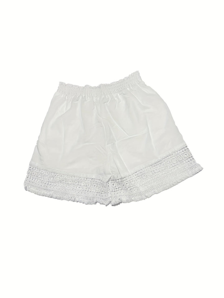 Lydia | Lace-Trim Relaxed Summer Shorts