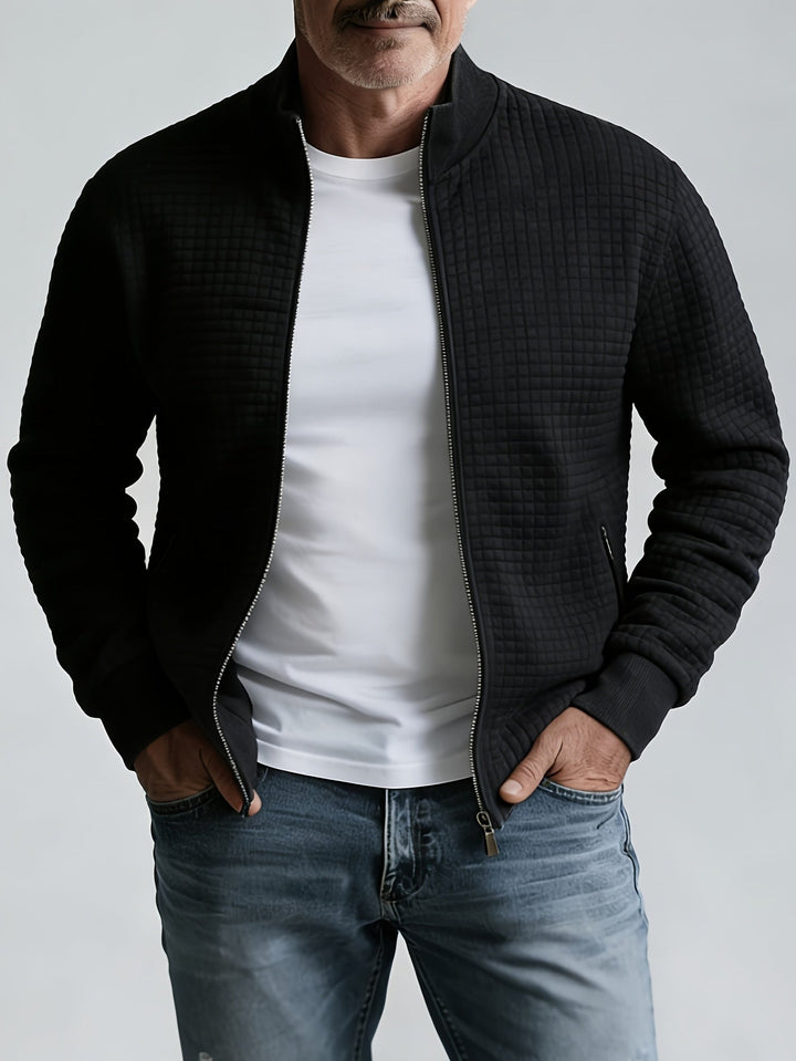 Sullivan | Textured Stand-Collar Zip Jacket