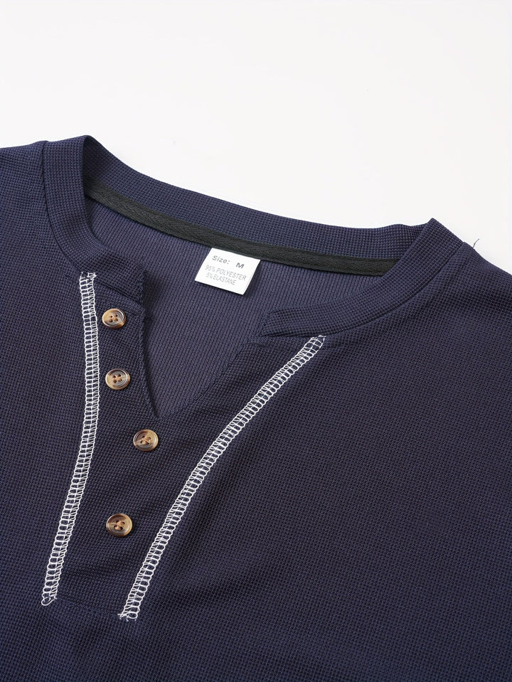 Sawyer | Textured Short Sleeve Henley
