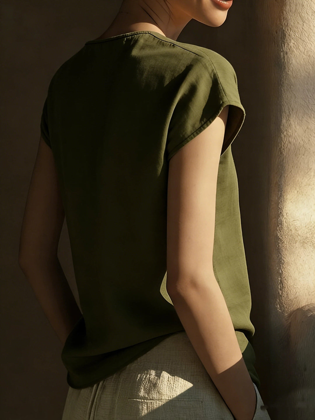 Nora | Decorative Trim V-Neck Blouse