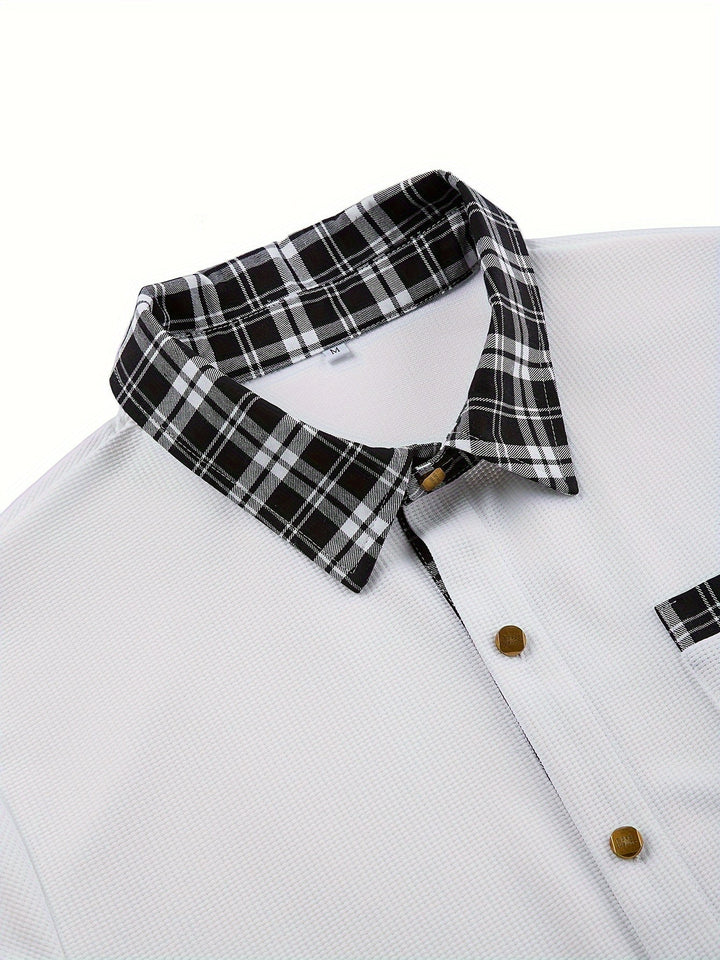 Desmond | Textured Contrast-Trim Shirt