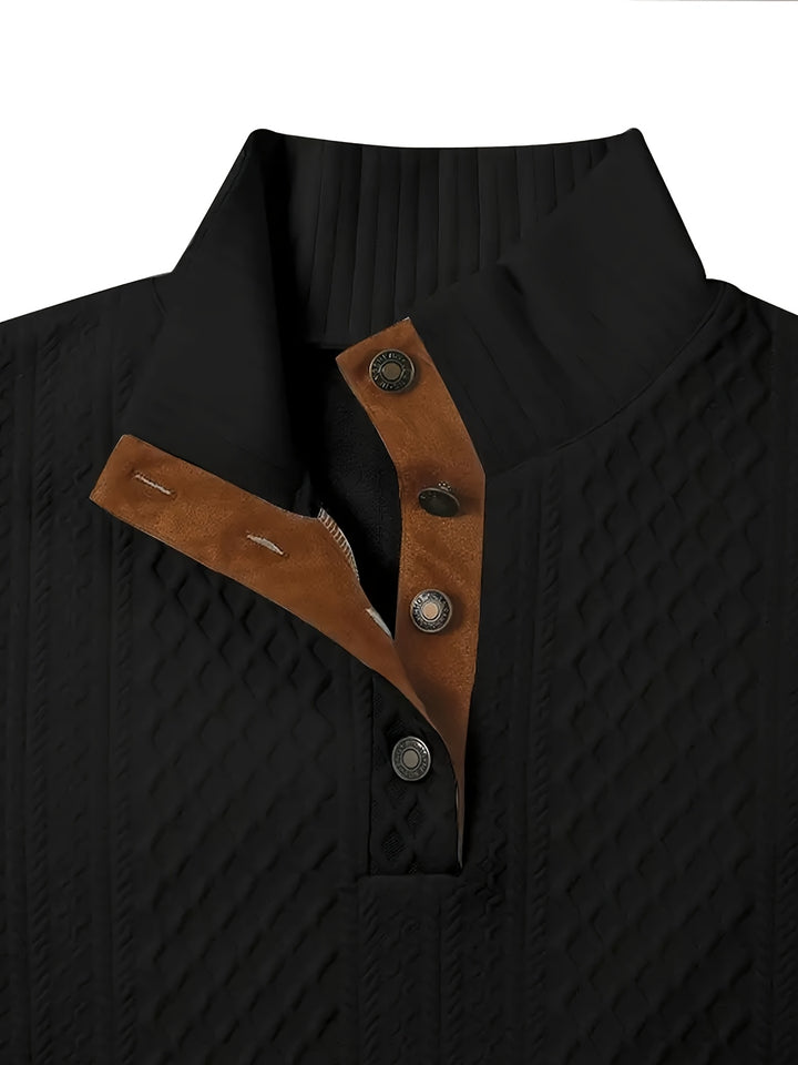 Sawyer | Textured Stand-Collar Sweater