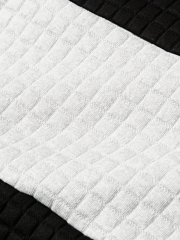 Russell | Textured Colour-Block Hoodie
