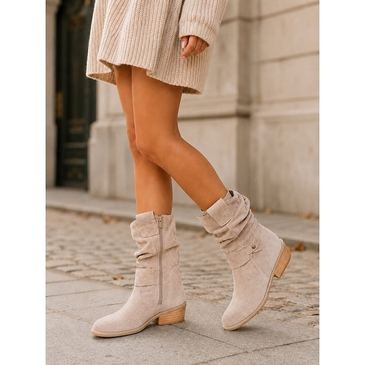 Marlene | Slouchy Buckle Ankle Boots