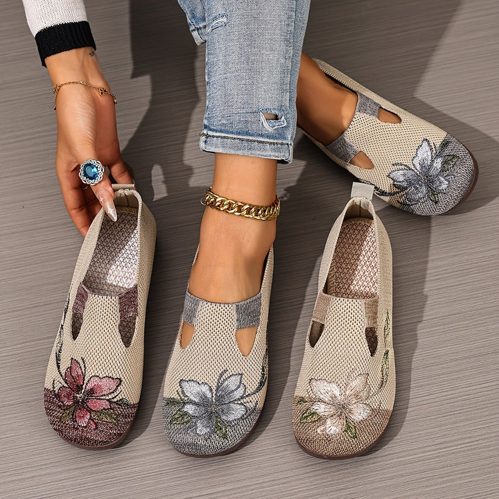 Evelyn | Floral Comfort Flats